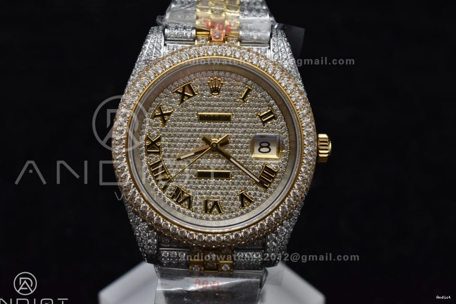 Gold Best Roman 41mm Diamond Version TWD 2 Dial DateJust Yellow Tone 0326